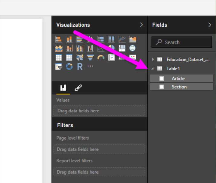 Field view Power BI -Stripe Power BI